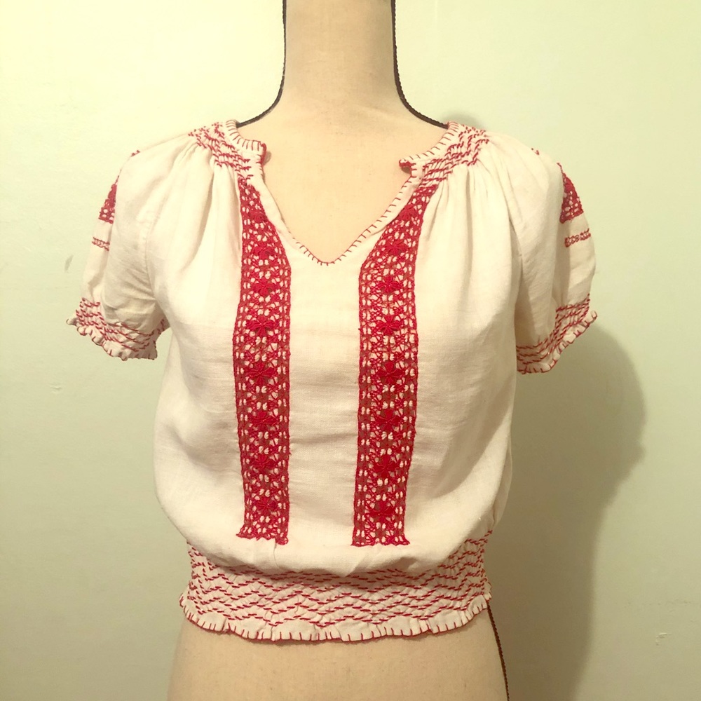 Vintage Indian Crop Top - Perfect for Festivals!